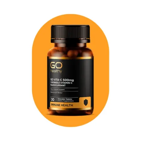 GO VITA-C 500mg Chewable Vitamin C Blackcurrant